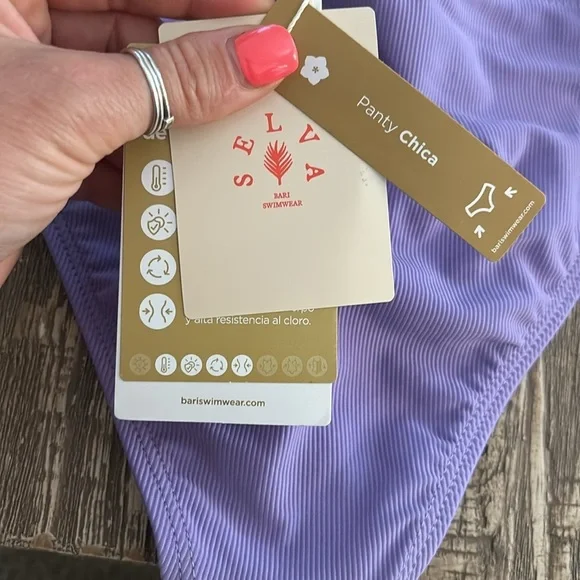 Purple Bikini with Pearl Accents - Picture 4 of 4